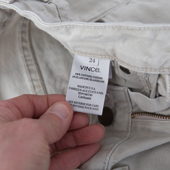 VINCE Crop Skinny Ankle Stretch Khaki Jeans Pants - Picture 9 of 16